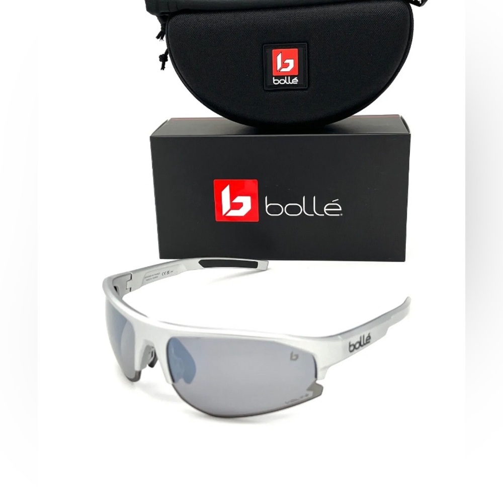 BOLLE BOLT 2.0  Silver Matte / Volt Cold White  Polarized  67mm Sunglasses